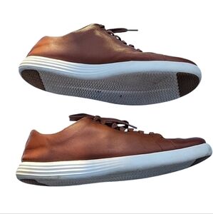 COLE HAAN Grand Brown Genuine Leather Casual Lace-up Sneakers Oxfords Size 11 M